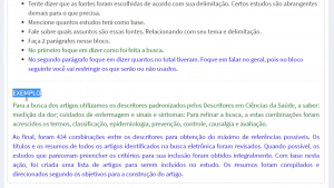 Parte de exemplos do Monografis