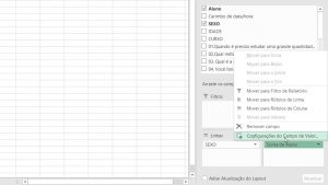 Configuração Gráfico de Valores