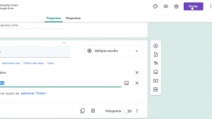 Botão enviar