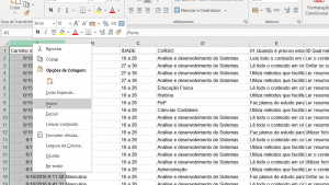 Inserir coluna extra na tabela