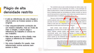 Exemplo de plágio de alta densidade restrito