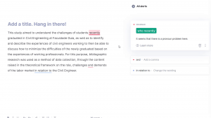 Sugestões gramaticais do Grammarly