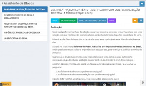Estrutura assistente de blocos Monografis